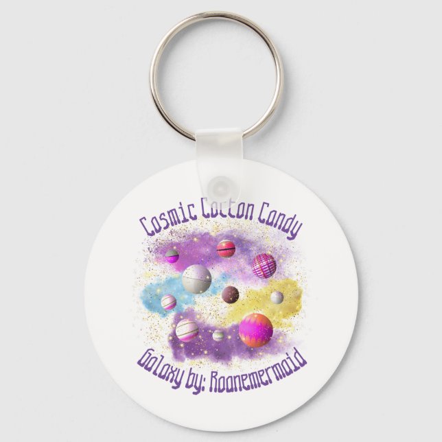 Cosmic Cotton Candy Galaxy Key Ring (Front)