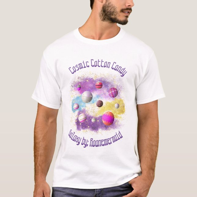 Cosmic Cotton Candy Galaxy T-Shirt (Front)