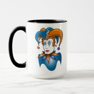 Cosmic Court Jester Harlequin Comedy Mug