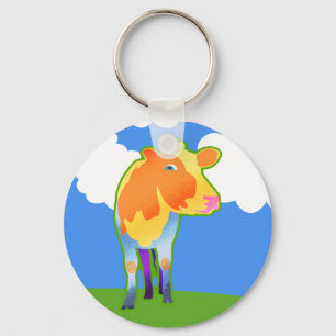Cosmic Cow Key Ring