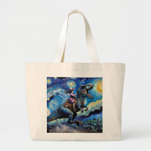 Cosmic Cowgirl Voyage - Dino Ride Tote Bag