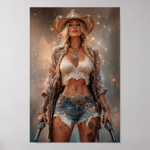 Cosmic Cowgirl Wild Heart Spirit Poster