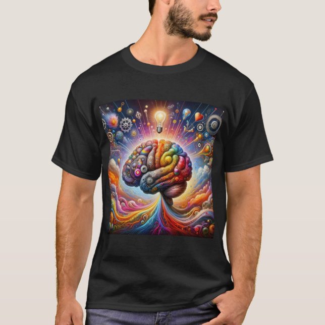 Cosmic Creativity Unleashed: Brain Powers T-Shirt (Front)