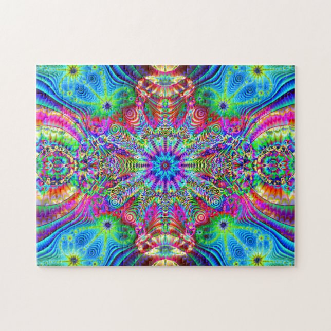 Cosmic Creatrip - Psychedelic trippy design Jigsaw Puzzle (Horizontal)