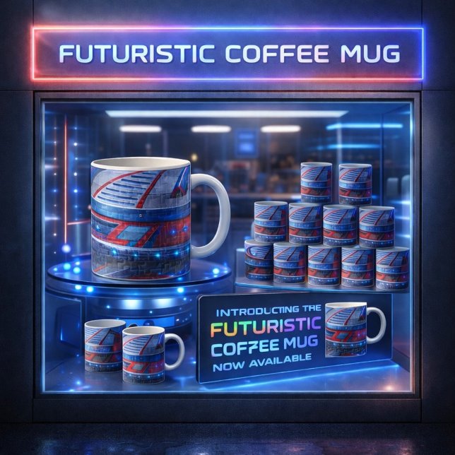Cosmic Cruiser Mug ("Futuristic Coffee Mug")