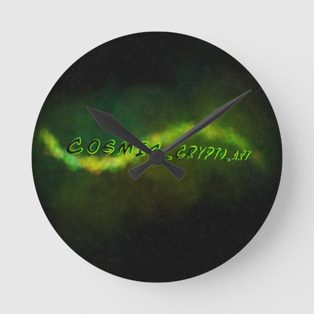 Cosmic Crypto Art Logo | Wall Clock  (Front)