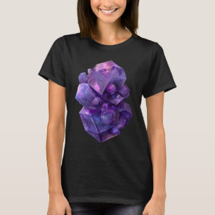 Cosmic crystal cluster in nebula pink T-Shirt