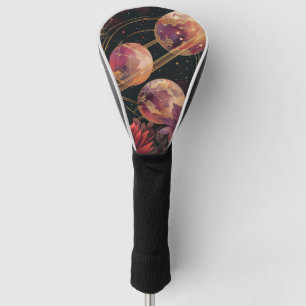 Cosmic Crystal Ringed Planet Fantasy Art (11) Golf Head Cover