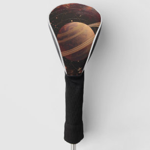 Cosmic Crystal Ringed Planet Fantasy Art (5) Golf Head Cover