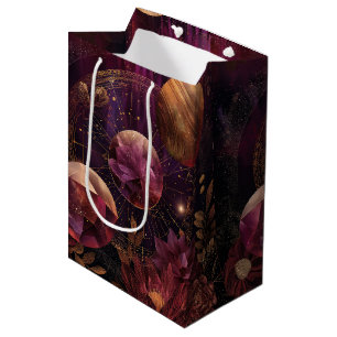 Cosmic Crystal Ringed Planet Fantasy Art (7) Medium Gift Bag