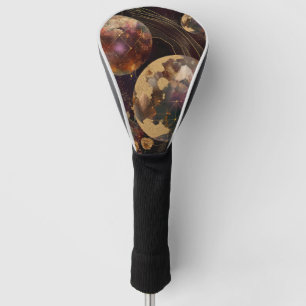 Cosmic Crystal Ringed Planet Fantasy Art (9) Golf Head Cover