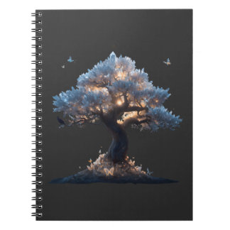 Cosmic Crystal Tree Art – Dreamy Nature Design Notebook