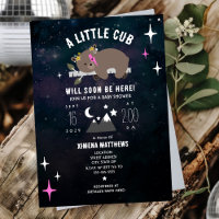 Cosmic Cub Pink Girl Baby Shower