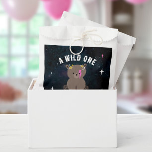 Cosmic Cub Sleepy Wild One Pink Girl Baby Shower Favour Bag