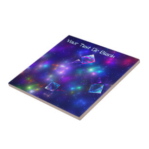 Cosmic Cubes Ceramic Tile