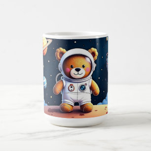 Cosmic Cuddle Astronaut Bear Coffee Mug