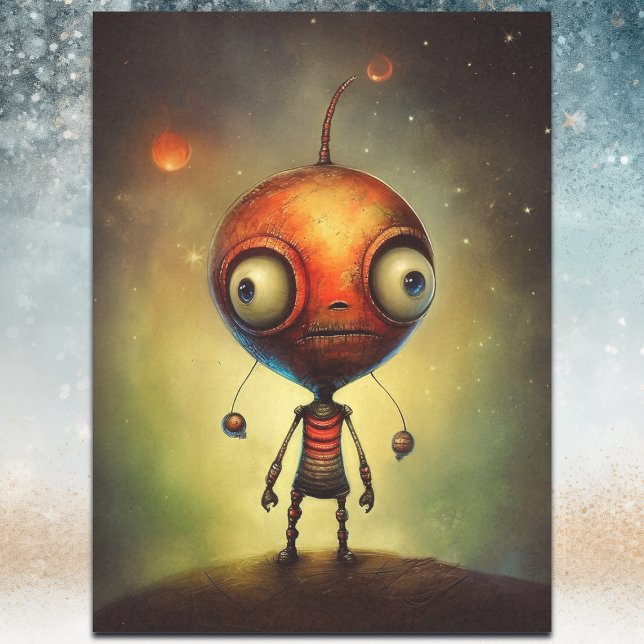 Cosmic Curiosity Stellar Robot Adventure Decoupage Tissue Paper (Creator Uploaded)