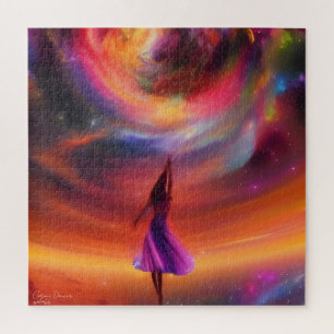 Cosmic Dancer - AI Fantasy Digital Art Print Jigsaw Puzzle