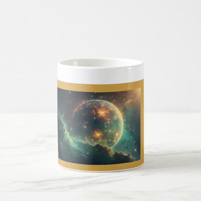 Cosmic Dawn Nebula Design Coffee Mug (Center)