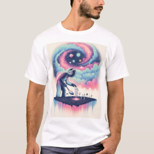 "Cosmic DJ: The Space Gardener of Rhythms" T-Shirt