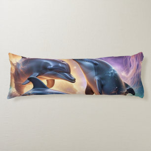 Cosmic Dolphins and Jellyfish in Space  Body Cushion