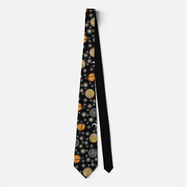 Cosmic doodle black tie (Front)