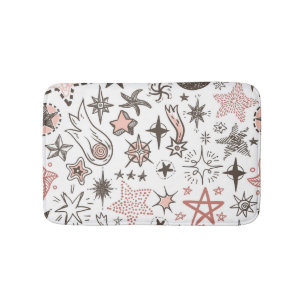 Cosmic Doodles: Stars and Comets Bath Mat