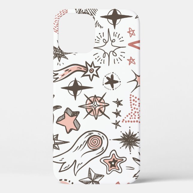 Cosmic Doodles: Stars and Comets Case-Mate iPhone Case (Back)