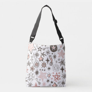 Cosmic Doodles: Stars and Comets Crossbody Bag