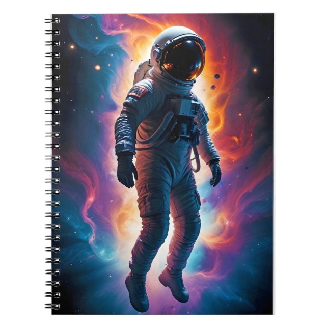 Cosmic Double Exposure Space Infinity Universe Art Notebook (Front)