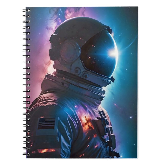 Cosmic Double Exposure Space Infinity Universe Art Notebook (Front)