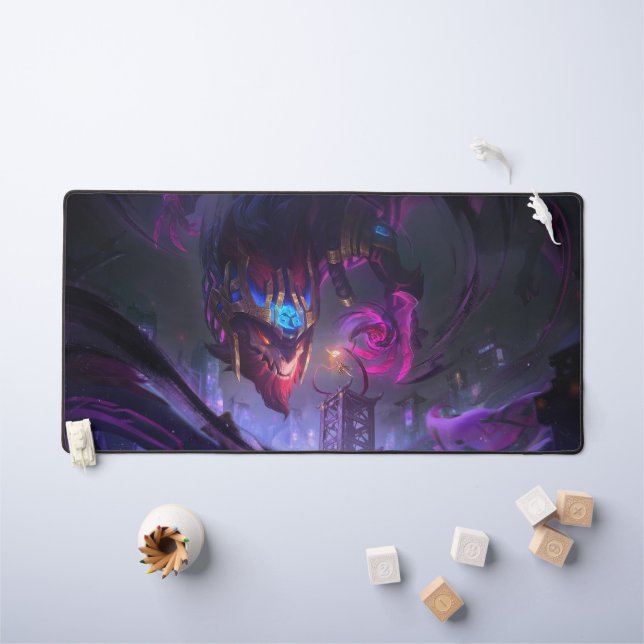 Cosmic Dragon Gaming Desk Mat | Customisable (Kids Table)