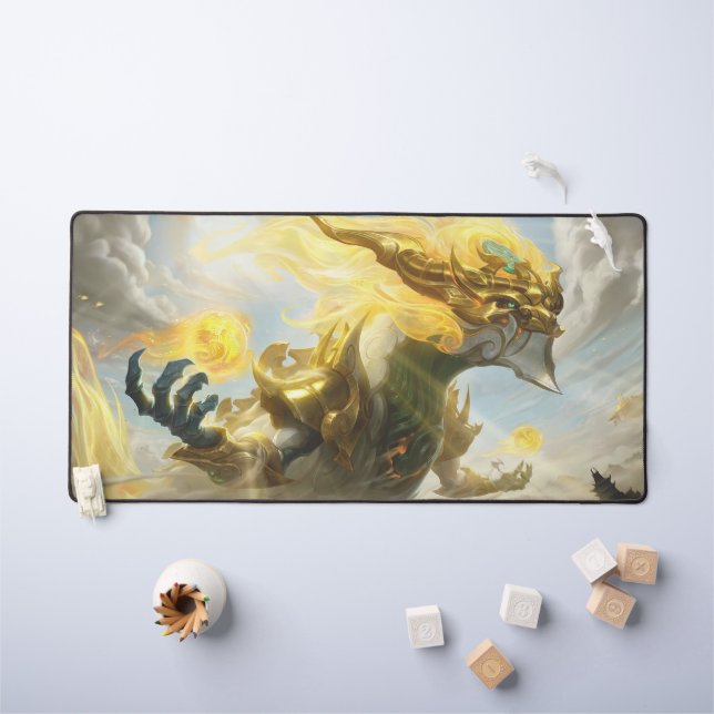 Cosmic Dragon Gaming Desk Mat | Customisable (Kids Table)
