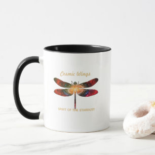 Cosmic Dragonfly • Galaxy Wings & Nebula Trails Mug