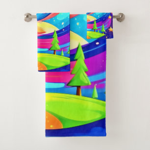 Cosmic Dreamscape: A Celestial Adventure Bath Towel Set