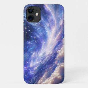 Cosmic Dreamscape: Swirling Nebula & Starry Night iPhone 11 Case
