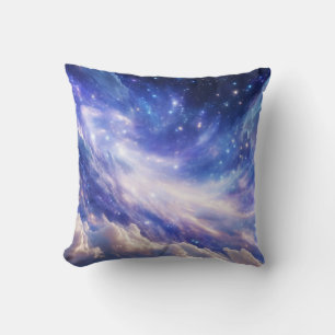 Cosmic Dreamscape: Swirling Nebula & Starry Night Cushion