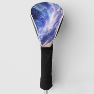 Cosmic Dreamscape: Swirling Nebula & Starry Night Golf Head Cover