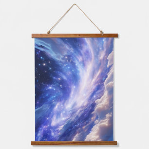 Cosmic Dreamscape: Swirling Nebula & Starry Night Hanging Tapestry
