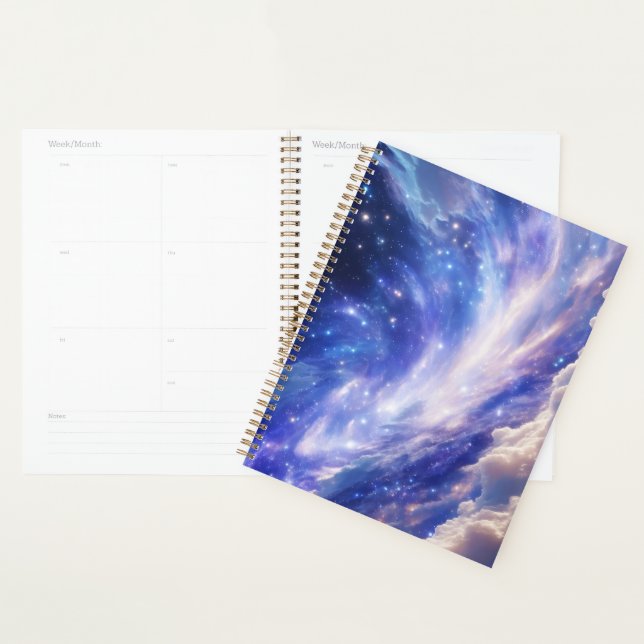 Cosmic Dreamscape: Swirling Nebula & Starry Night Planner (Display)