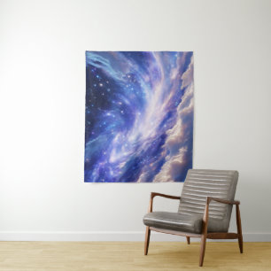 Cosmic Dreamscape: Swirling Nebula & Starry Night Tapestry
