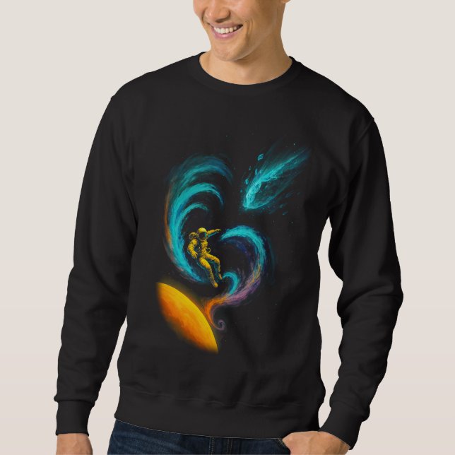 Cosmic Drift: Swirling Nebula Journey Sweatshirt (Front)