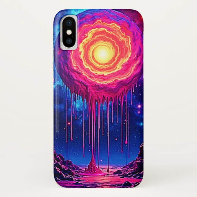 Cosmic Dripping Planet Art Case-Mate iPhone Case (Back)