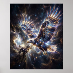 Cosmic Eagle Starstorm Flight Poster