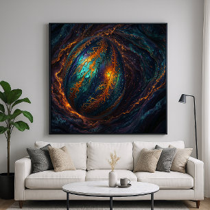 Cosmic Egg - Abstract Mystical Design Poster