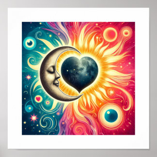 Cosmic Embrace: The Heart of the Universe Poster