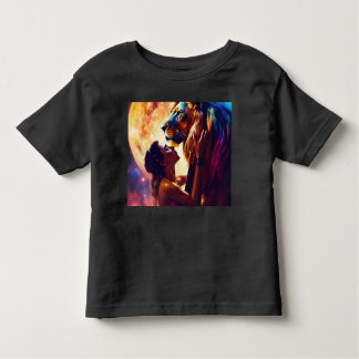 Cosmic Embrace: The Lionhearted Connection Toddler T-Shirt