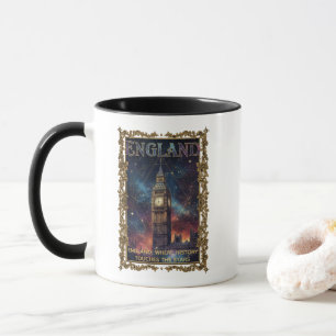 Cosmic England Big Ben Celestial Art Mug