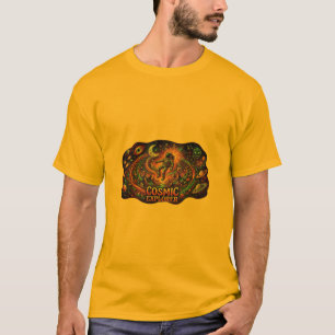 Cosmic Explorer Retro Psychedelic Astronaut T-Shir T-Shirt