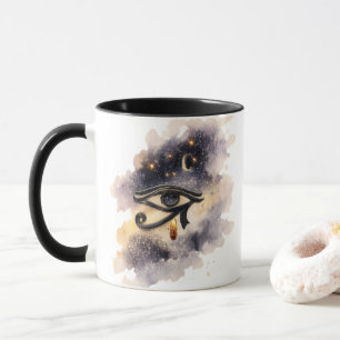 Cosmic Eye of Horus Coffee Mug Ancient Egyptian 